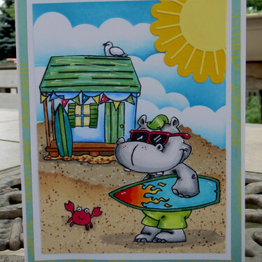 Hippo Surfer Card 1