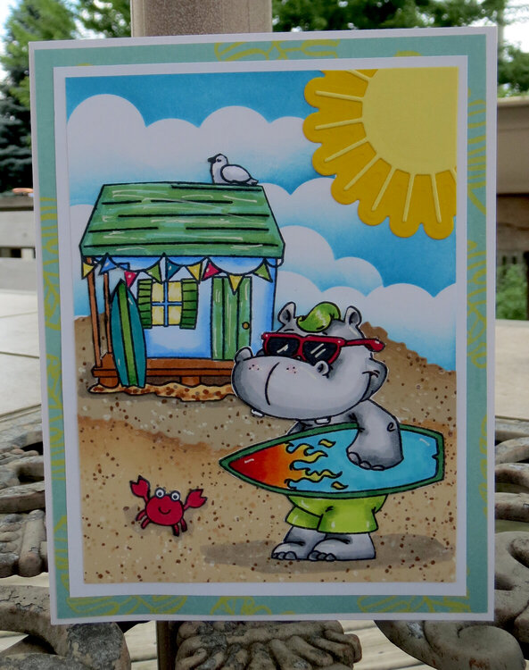 Hippo Surfer Card 1