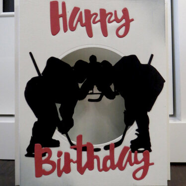 Shadow box - Hockey Birthday Card