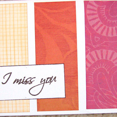 I miss you cards for Operation Write Home