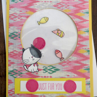 Kitty Birthday fake shaker card 2