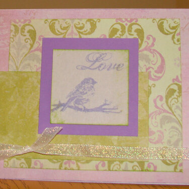 Love card with Bird for Operation Write Home