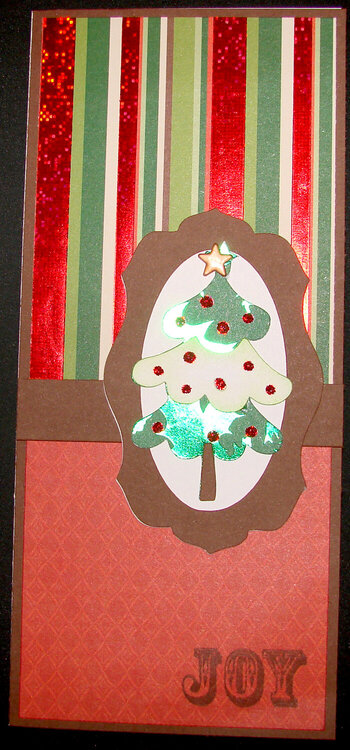 Christmas Tree Card with stripes 2011