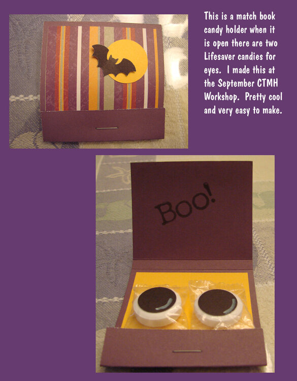 Matchbook candy holder (Halloween)