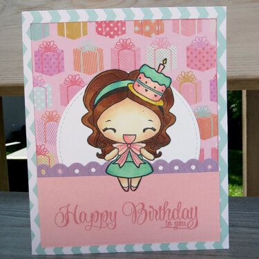 Birthday Card - Brunette