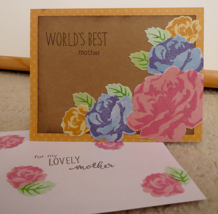Mom&#039;s birthday card and envelope