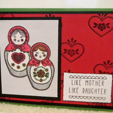 Like Mother Like Daughter Mother's Day card