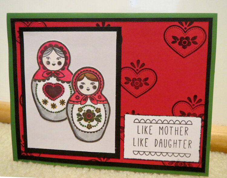 Like Mother Like Daughter Mother&#039;s Day card