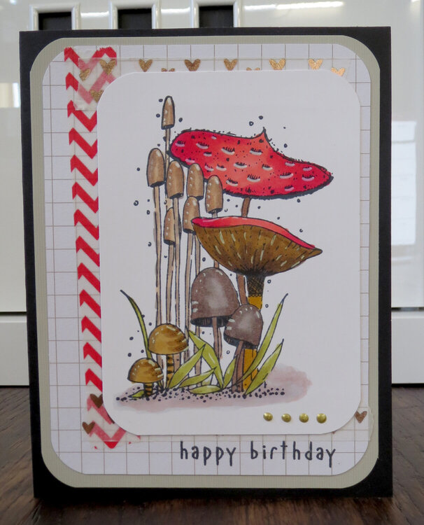Mushroom Birthday card