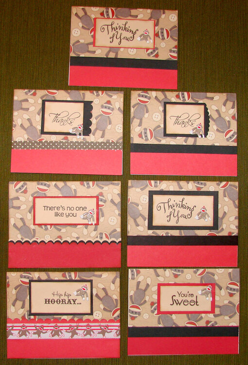 Sock Monkey Cards for Operation Write Home