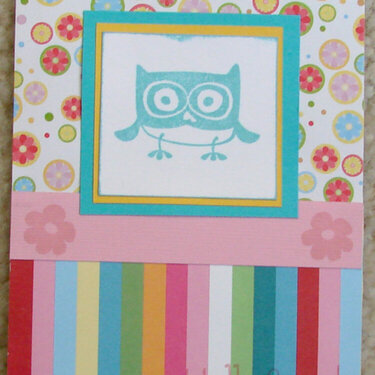 Owl card for Operation Write Home
