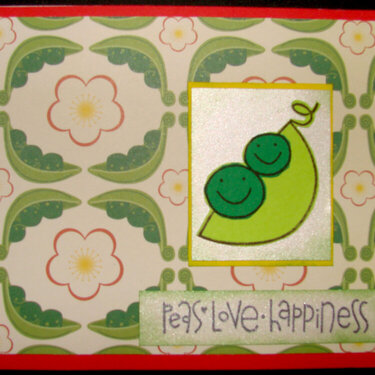 Peas Love Happiness Card
