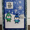 Ice skating penguin card 1