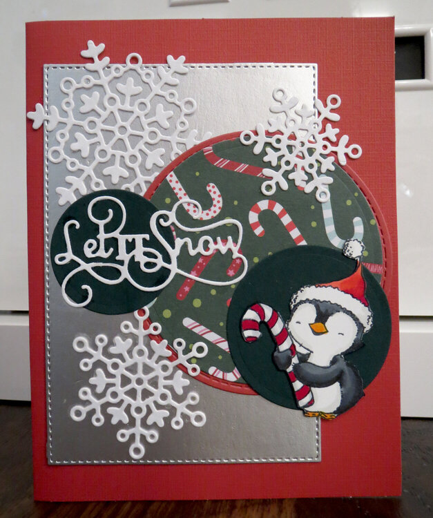 Penguin and snowflake Christmas Card 2