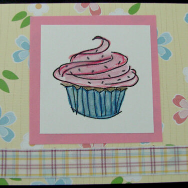 Pink and floral birthday card