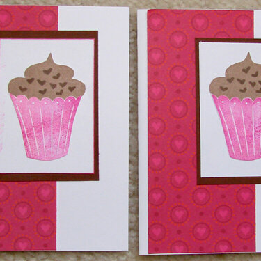 Pink Cupcake Cards