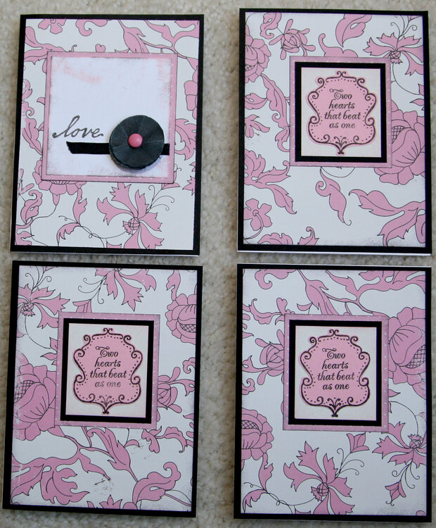 Pink Black and White cards for Operation Write Home