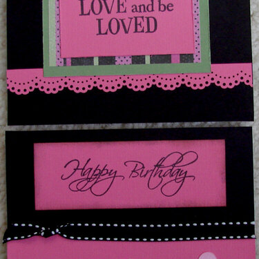 Black, Pink and green cards for Operation Write Home 2