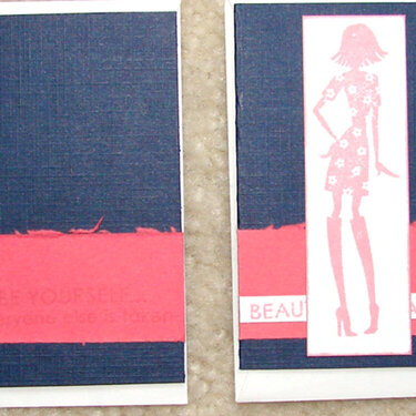 Navy and Pink cards