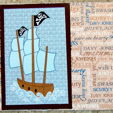 Pirate ship cards for Operation Write Home