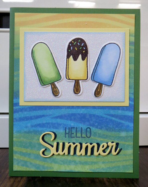 Hello Summer Popsicle Card