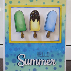 Blue Popsicle Card