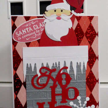 Santa slider card with snowflake