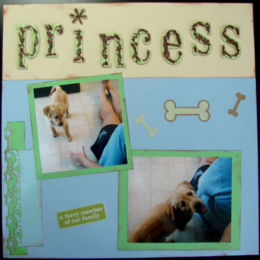 Princess Playing Page 1- Green and Blue