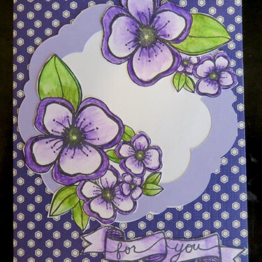For You card with flowers