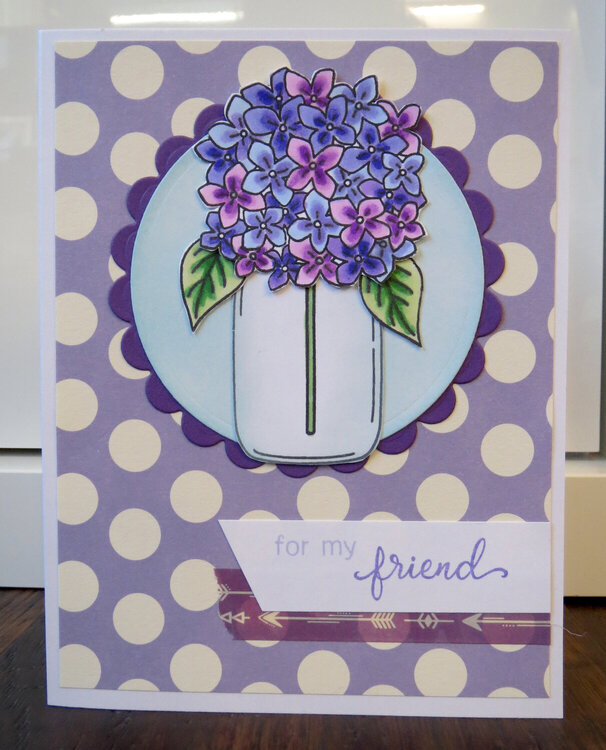 Purple Flower Friend Card