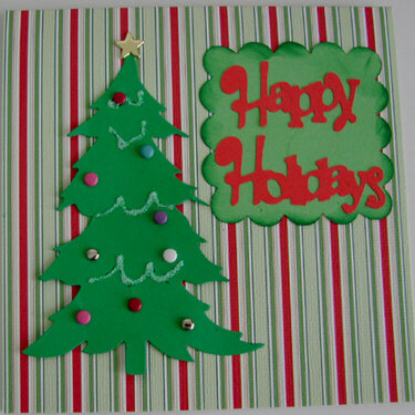 Square Christmas Tree Card
