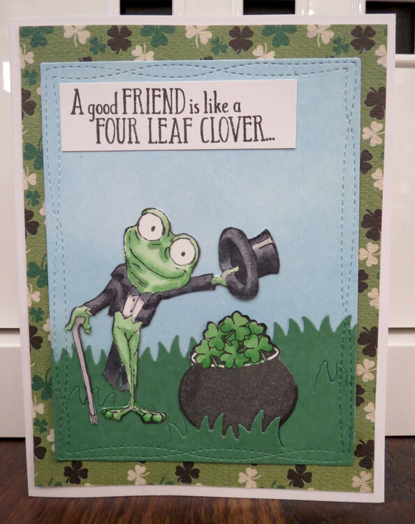 St. Patrick&#039;s Day card - Frog