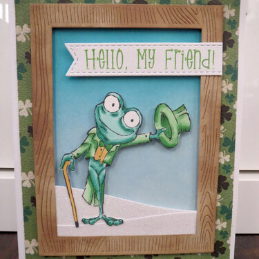 St. Patrick's Day card - Frog