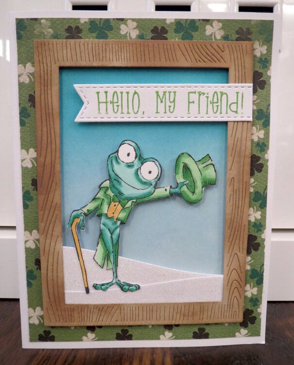 St. Patrick&#039;s Day card - Frog