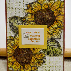 Sunflower Fall card