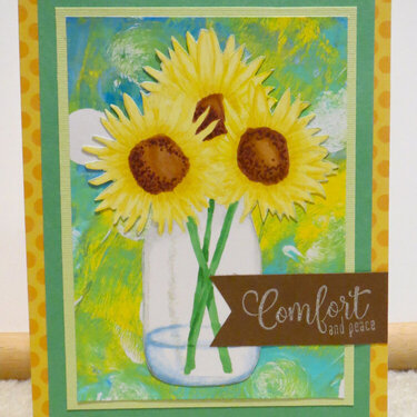 sunflower sympathy card - Michele