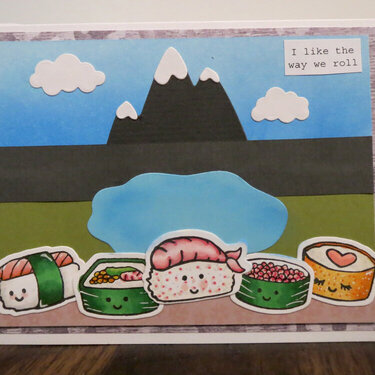 Sushi and Mt. Fuji card