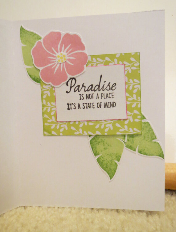 Card for friend inside paradise