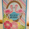 Card for friend  - Flamingos 2