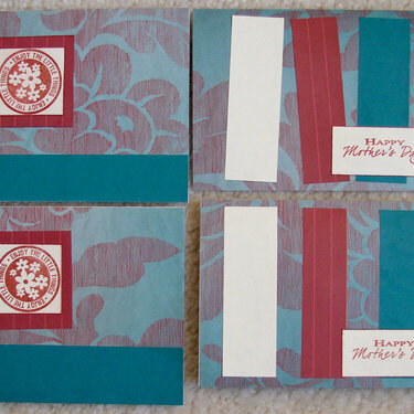 Teal and Maroon cards for Operation Write Home
