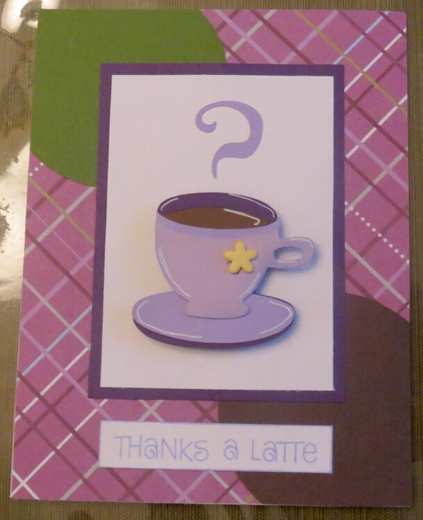 Thanks a Latte card