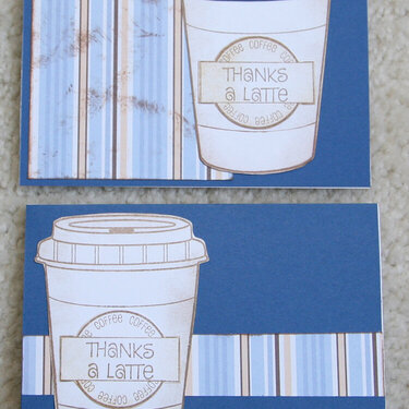 Thanks a Latte cards in Blue for Operation Write Home
