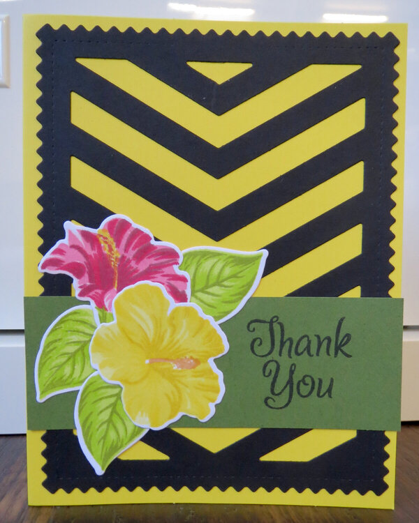 Tropical Flower Thank you card