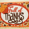 Full of Thanks Thanksgiving card 1