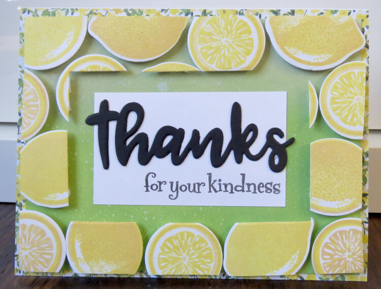 Lemon Thank You Card - With dimension