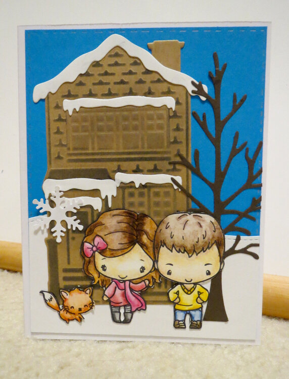 Winter card for sister and hubby