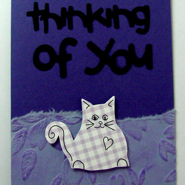 Thinking of you card with cat