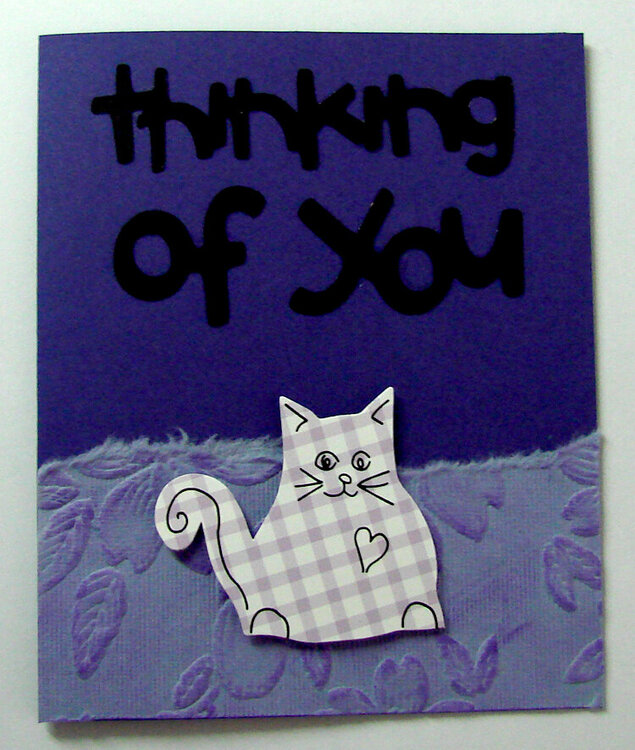 Thinking of you card with cat