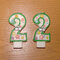 Twins 2nd Birthday embellished Candles