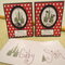 Castle Shaker card for twins with envelopes